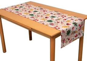 Runner Χριστουγεννιάτικα 4455 (Σετ 2τμχ) Multi Viopros 40X150