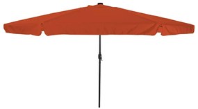 vidaXL Ομπρέλα Κήπου με Φώτα LED ø395x245 cm Terracotta