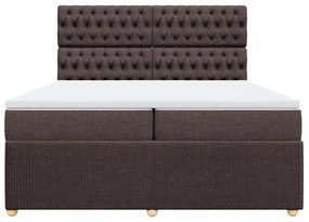 ΚΡΕΒΑΤΙ BOXSPRING ΜΕ ΣΤΡΩΜΑ ΣΚΟΥΡΟ ΚΑΦΕ 200X200 ΕΚ. ΥΦΑΣΜΑΤΙΝΟ 3292173