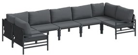 vidaXL Σετ Καναπέ Κήπου 7 pcs Ανθρακί Ατσάλι
