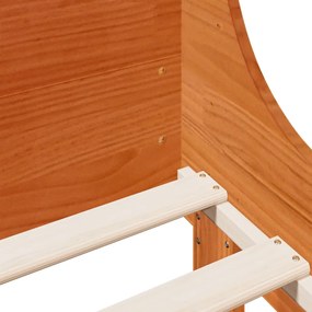 vidaXL Σκελετός Κρεβ. Χωρίς Στρώμα Καφέ Κεριού 135x190 εκ Μασίφ Πεύκο