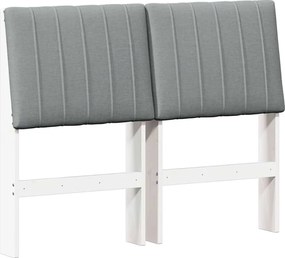 vidaXL Ταπετσαρισμένο κεφαλάρι Ανοιχτό γκρι 120 cm