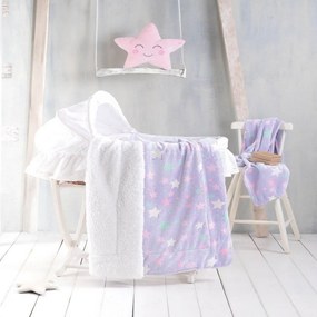 Κουβέρτα Βρεφική Flannel Fleece Με Sherpa Starday Lila Ρυθμός Cuddle 80x110cm Sherpa