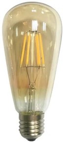 Λαμπτήρας LED Filament E27 Edison 6W 2700K Amber  (10 τεμάχια)