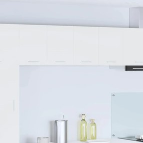 vidaXL Κρεμαστό ντουλάπι 2 τμχ. Λευκό Επεξεργασμένο Ξύλο