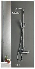 Armando Vicario Slim Chrome Μπαταρία Nτους 2 Eξόδων με Kολώνα, Aνακλινόμενη Κεφαλή, Tηλέφωνο, Στήριγμα 500066-100