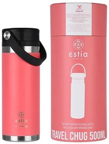 Estia Θερμός Παγούρι Travel Chug Save The Aegean 500ml Fusion Coral 01-17729