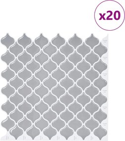 vidaXL Tile Λαμπτήρα 20 τεμ. Γκρι 27 x 27 εκ. Πολυουρεθάνη και PET