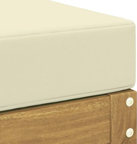 vidaXL Εξωτερικό Χαλάκι Στερεό Ξύλο Ακακίας Λευκό