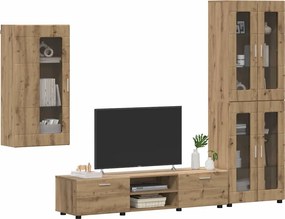 vidaXL Σετ επίπλου τηλεόρασης FLORIN 3 pcs Artisan Oak