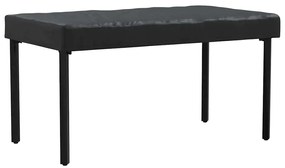 vidaXL Κάλυμμα Τραπέζι Μονόχρωμο Μαύρο 102 x 202 x 15 εκ ύφασμα