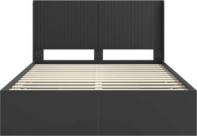 vidaXL Καλάθι με αποθήκη και κεφαλάρι Μαύρο 140 x 200 cm