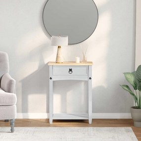 vidaXL Κονσόλα Λευκό 55 x 35 x 73 εκ Στερεά ξυλεία πεύκου