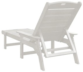 vidaXL Ξαπλώστρες 2 τμχ, Λευκές, 162x53x98.5 εκ., HDPE