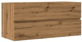 Ντουλάπι Νιπτήρα Αρτισιανή Δρυς 100x38,5x45 εκ. Επεξ. Ξύλο - Καφέ