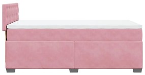 ΚΡΕΒΑΤΙ BOXSPRING ΜΕ ΣΤΡΩΜΑ ΡΟΖ 90X200 ΕΚ. ΒΕΛΟΥΔΙΝΟ 3288515