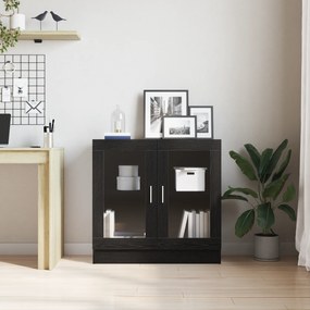 vidaXL Μαύρη Βιβλιοθήκη από Δρυ με διαστάσεις 82,5x30,5x80 εκ. Φτιαγμένη από ξύλο