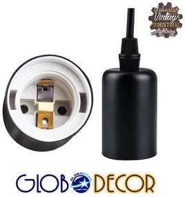 GloboStar® WIRED 01173 Vintage Φωτιστικό Οροφής Πολύφωτο Μαύρο