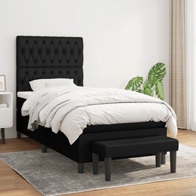 ΚΡΕΒΑΤΙ BOXSPRING ΜΕ ΣΤΡΩΜΑ ΜΑΥΡΟ 90X190 ΕΚ.ΥΦΑΣΜΑΤΙΝΟ 3136799