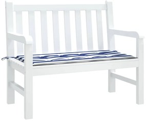 vidaXL Μαξιλάρι Πάγκου Κήπου Μπλε&Λευκό Ριγέ 100x50x4 εκ Ύφασμα Oxford