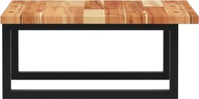 vidaXL Ράφι Νιπτήρα Τοίχου από Ατσάλι / Μασίφ Ξύλο Ακακίας