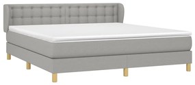 vidaXL Κρεβάτι Boxspring με Στρώμα Αν. Πράσινο 160x200εκ Υφασμάτινο