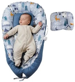 VEVOR Baby Lounger 100% Cotton Newborn Nest Sleeper with Headrest and 2 Covers