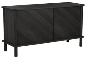 Μπουφές Italic B.Oak Doors 5124C5124-1 135x48x73.4cm Black Oak Natural