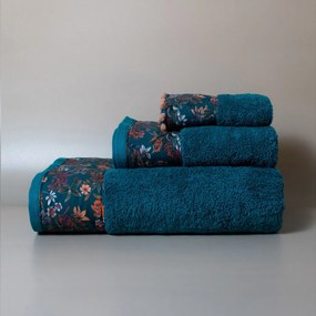 Πετσέτα Σώματος (80x150) White Fabric Wilma Petrol 600gsm