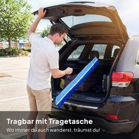 Ομπρέλα παραλίας Ø198 cm UV30+ ομπρέλα παραλίας με πτυσσόμενη τραπεζοθήκη ρυθμιζόμενης κλίσης πολύχρωμη