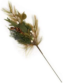 Χριστουγεννιάτικο Κλαδί 372-99-268 58cm Green-Orange