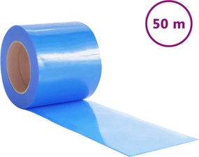 vidaXL Λωριδοκουρτίνα Μπλε 50 μ. 200 χιλ. x 1,6 χιλ. από PVC