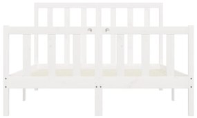 Πλαίσιο Κρεβατιού Λευκό 120 x 200 εκ. από Μασίφ Ξύλο - Λευκό