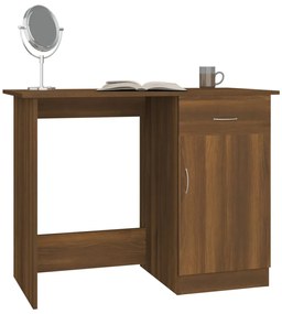 vidaXL Γραφείο Καφέ Δρυς 100x50x76 εκ. από Επεξεργασμένο Ξύλο
