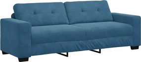 vidaXL Σετ Καναπέ 3 pcs Μπλε 221 x 80 x 80 εκ Βελούδο