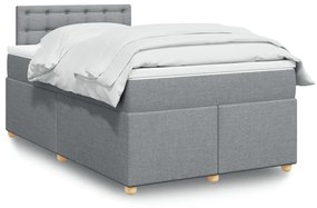 Κρεβάτι Boxspring με Στρώμα Ανοιχτό Γκρι 120x190 εκ. Υφασμάτινο 3288933