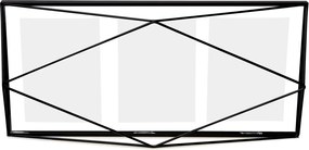 Umbra μαύρη μεταλλική πολυκορνίζα 48Χ23/Prisma 313019-040