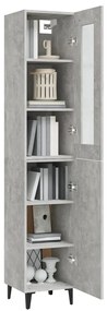 vidaXL Ντουλάπι Γκρι Σκυροδέματος 34,5x34x180 εκ. Επεξεργασμένο Ξύλο