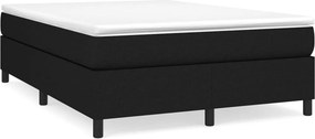 vidaXL Κρεβάτι Boxspring με Στρώμα Μαύρο 140x200 εκ. Υφασμάτινο