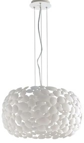 Φωτιστικό Οροφής Dioniso I-DIONISO-S48-BCO 3xE27 Φ48cm 147cm White Luce Ambiente Design Μέταλλο