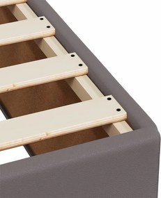 vidaXL Πλαίσιο Κρεβατιού χωρίς στρώμα Γκρι 120x190 εκ.Συνθ. Δέρμα