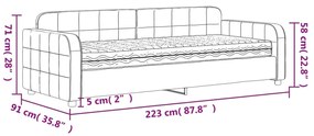 ΚΑΝΑΠΕΣ ΚΡΕΒΑΤΙ ΜΕ ΣΤΡΩΜΑ ΜΠΛΕ 80 X 200 ΕΚ. ΒΕΛΟΥΔΙΝΟΣ 3196897