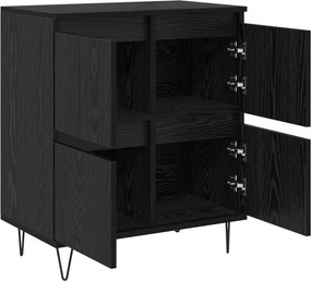 vidaXL Πλαϊνό γραφείο Μαύρη Οξυά 60 x 35 x 70 cm