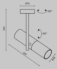 Κρεμαστό σπότ οροφής Maytoni Elti-Λευκό