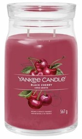 Αρωματικό Κερί Signature Black Cherry Large 1701380E 9,3x15,7cm Fuchsia Yankee Candle