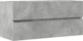 vidaXL Ντουλάπι Νιπτήρα Γκρι Σκυροδέματος 100x38,5x45 εκ. Επεξ. Ξύλο