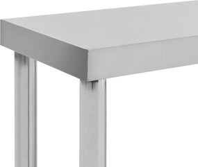 vidaXL Ράφι Επιτραπέζιο για Πάγκο Διώροφο 120x30x65 εκ. Ανοξ. Ατσάλι