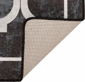vidaXL Χαλί Πλενόμενο Μαύρο και Λευκό 160 x 230 εκ.