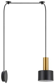 Φωτιστικό Τοίχου Adept Tube 77-8829 50x14x300cm 1xE27 60W Black-Gold Homelighting