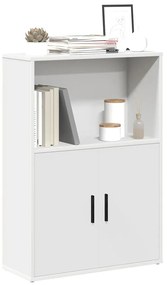 vidaXL Βιβλιοθήκη Λευκή 60x24x85 εκ. από Επεξεργασμένο Ξύλο